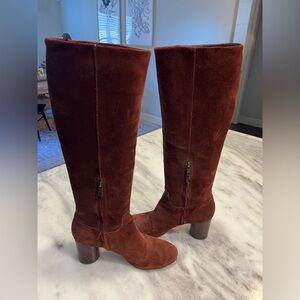 The Scarlett Tall Boot in Suede - Size 7